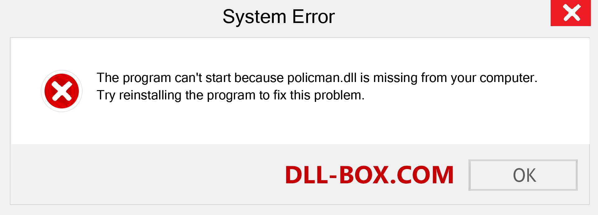  policman.dll file is missing?. Download for Windows 7, 8, 10 - Fix  policman dll Missing Error on Windows, photos, images
