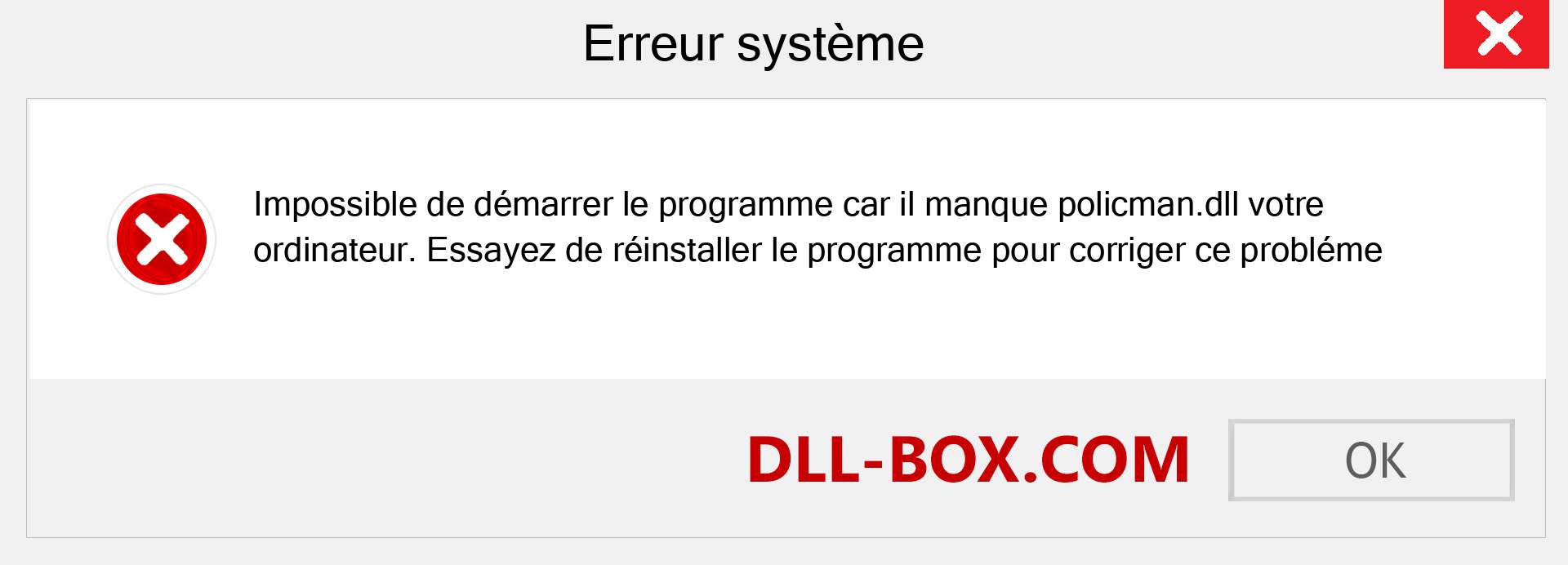 Le fichier policman.dll est manquant ?. Télécharger pour Windows 7, 8, 10 - Correction de l'erreur manquante policman dll sur Windows, photos, images